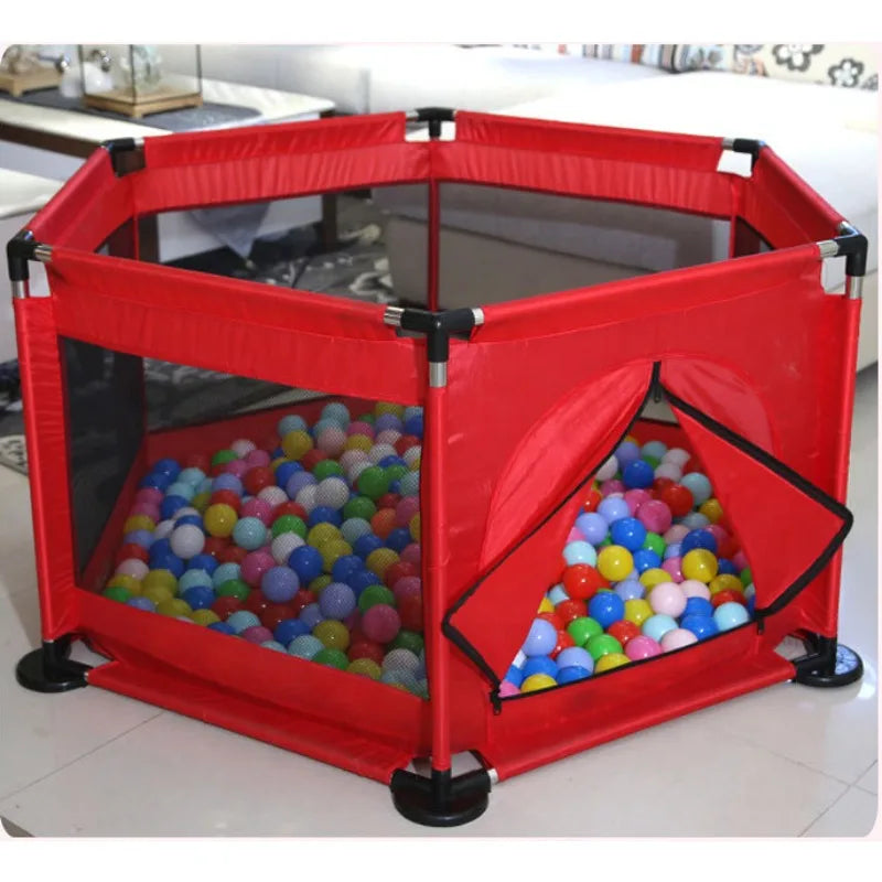 Corral portátil con pelotas para niños