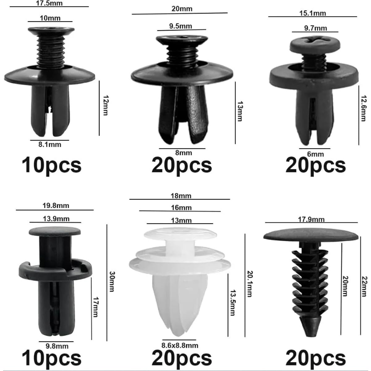 Kit de Clips Rápidos para Automóvil