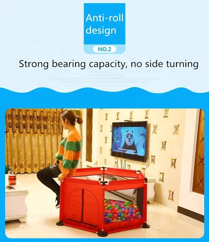 Corral portátil con pelotas para niños